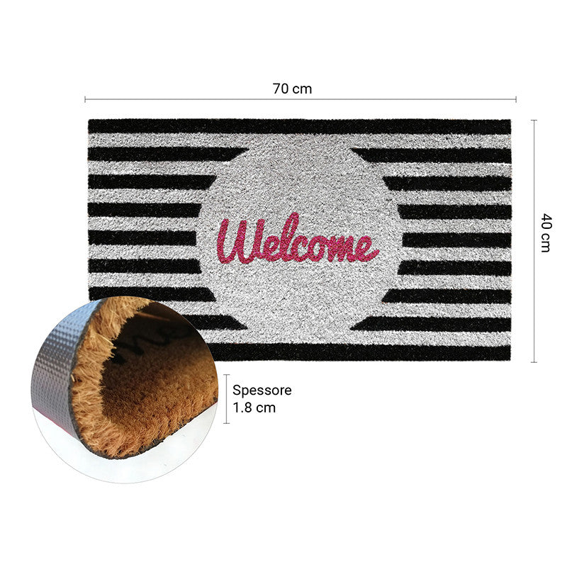 Zerbino in cocco 40x70 cm WELCOME GLITTER