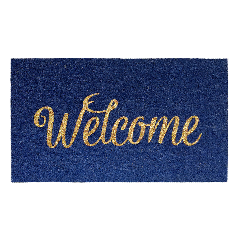 Zerbino in cocco 40x70 cm WELCOME BLU