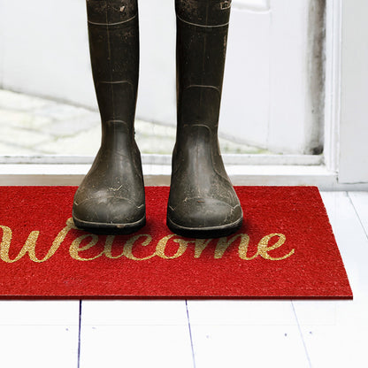 Zerbino in cocco 40x70 cm WELCOME ROSSO