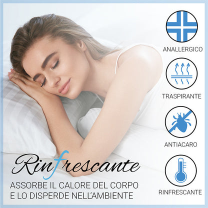 Coprimaterasso estivo rinfrescante – elasticizzato con angoli – termoregolatore