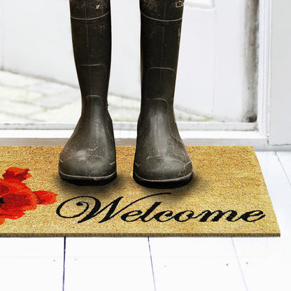 Zerbino in cocco 40x70 cm WELCOME PAPAVERO