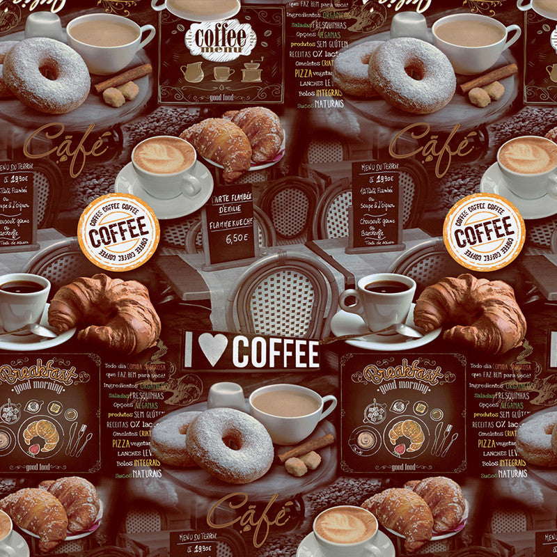 Tovaglia cerata antimacchia in PVC - Croissant