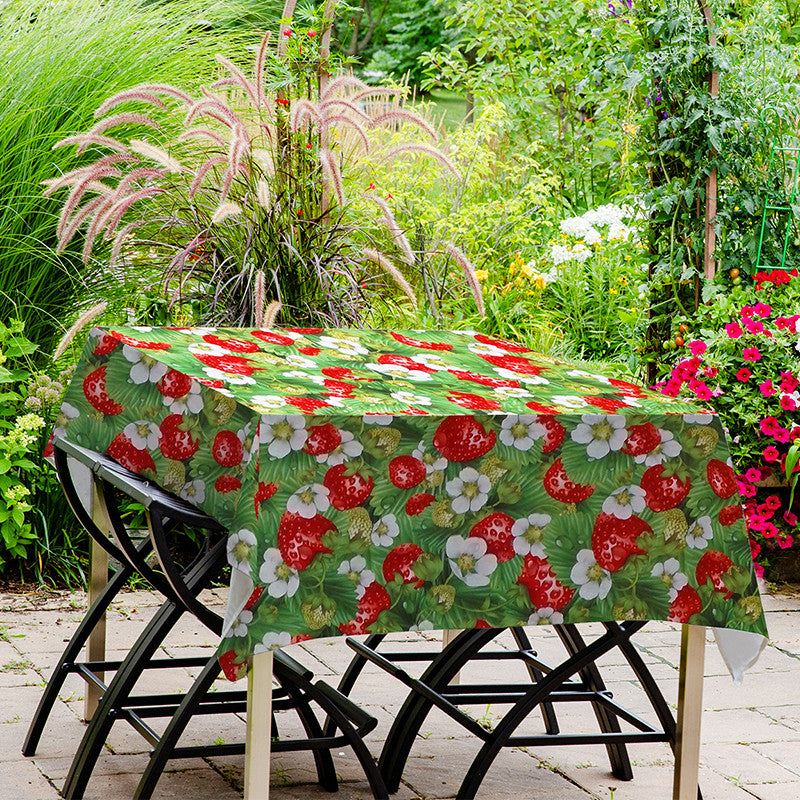 Tovaglia cerata antimacchia in PVC - Fior di Fragola