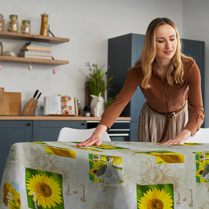Tovaglia cerata antimacchia in PVC - Tournesol