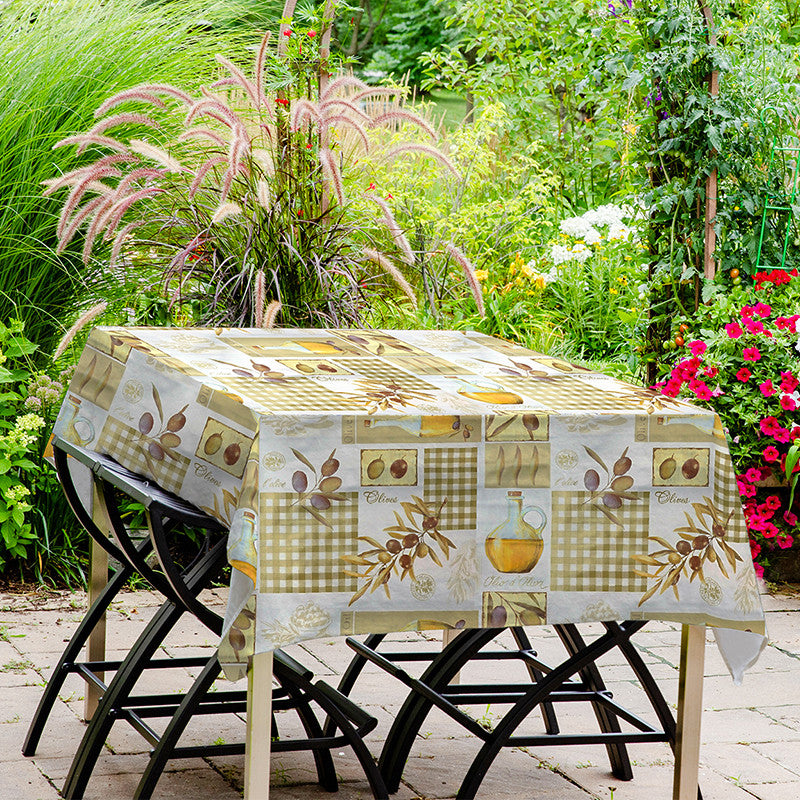 Tovaglia cerata antimacchia in PVC - Olive