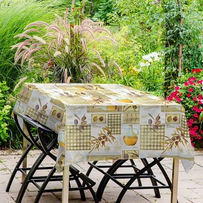 Tovaglia cerata antimacchia in PVC - Olive