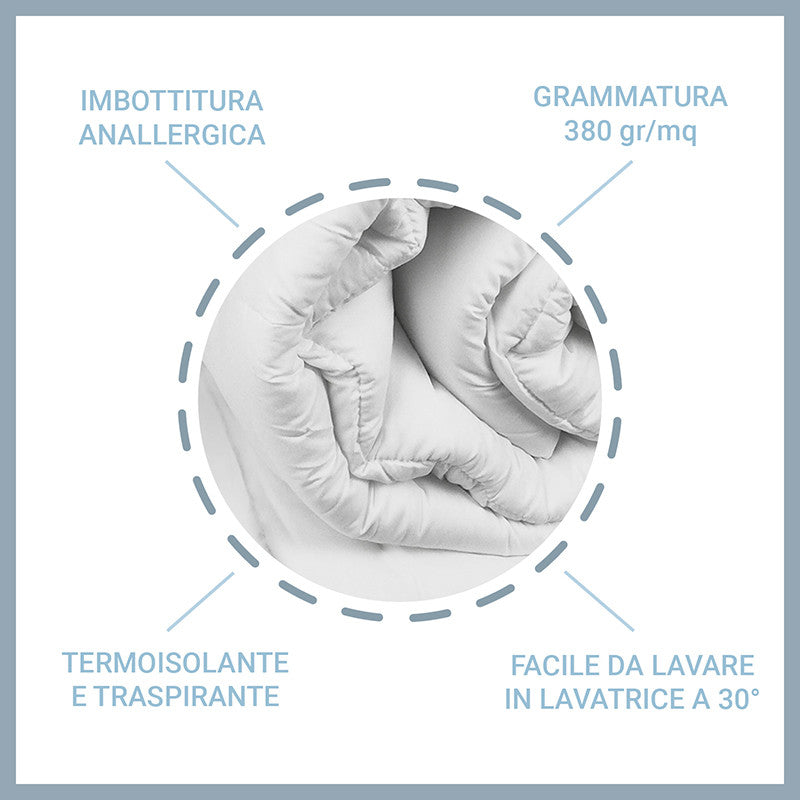 Interno Piumino Invernale di Nuova ecopiuma 380 gr/mq