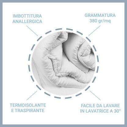 Interno Piumino Invernale di Nuova ecopiuma 380 gr/mq