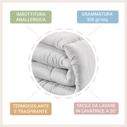 Piumino Invernale Interno Bianco Soft 300 gr/mq