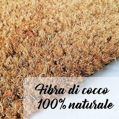Zerbino in cocco 40x70 cm WELCOME GRIGIO